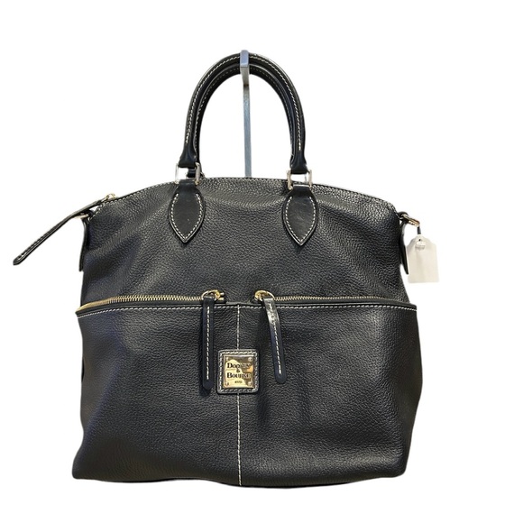 Dooney & Bourke Handbags - Dooney & Bourke Black Pebbled Leather Satchel
